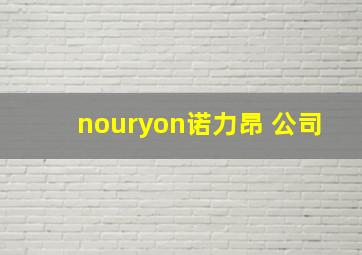 nouryon诺力昂 公司